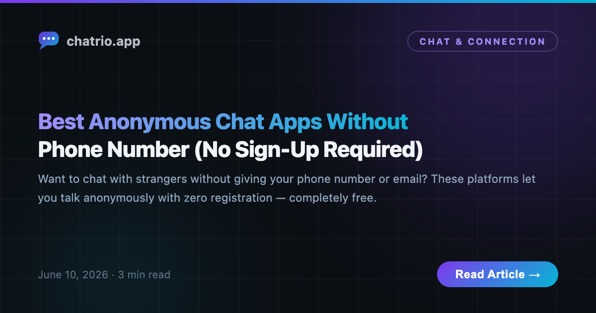 How to chat anonymously online — the complete guide