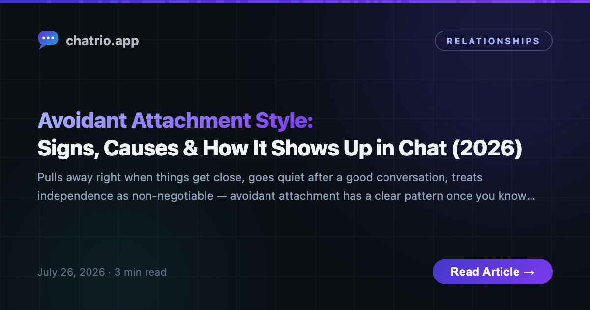 Two chat bubbles separated by a translucent boundary, representing avoidant attachment