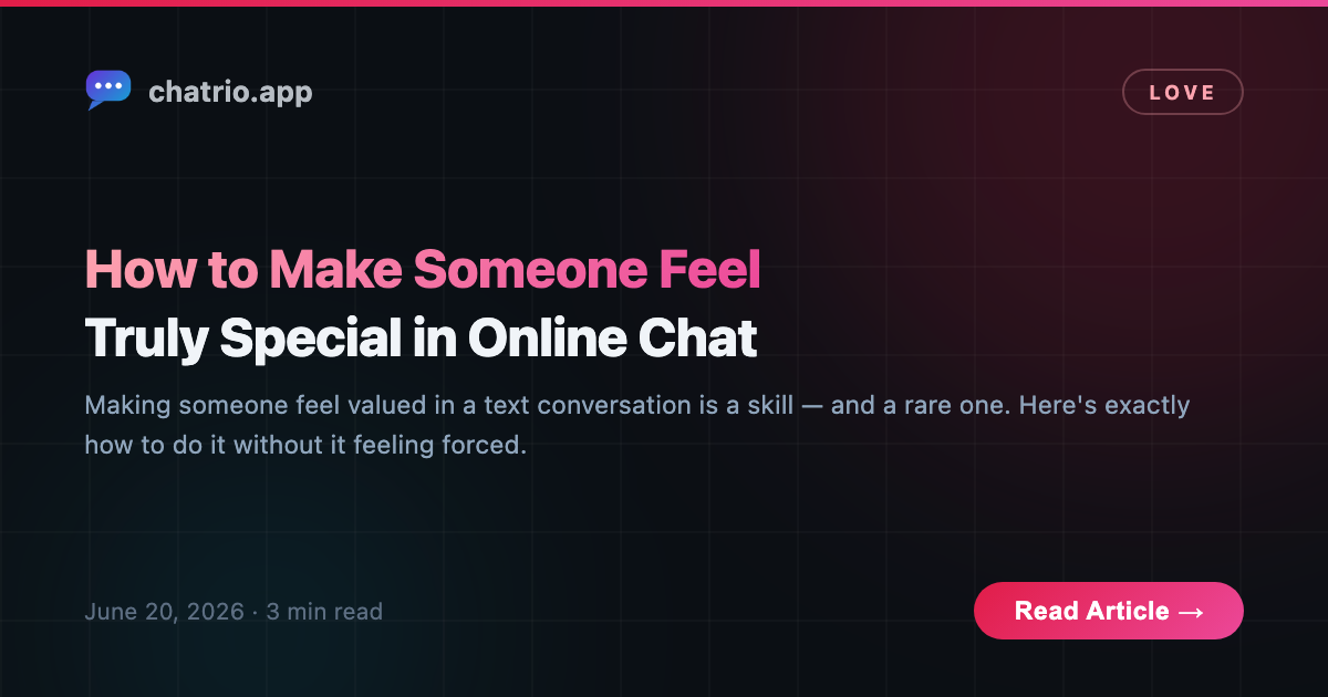 Five small icons representing different ways of showing affection, arranged around a shared chat bubble