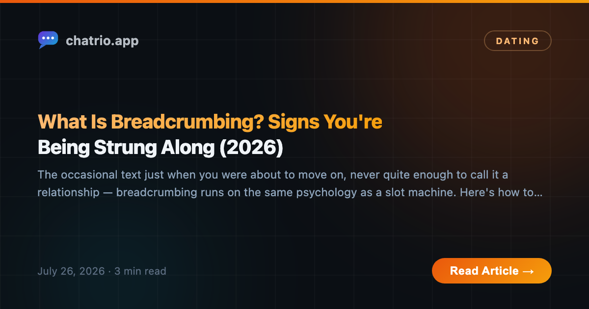 A trail of message bubbles fading into the distance, representing breadcrumbing