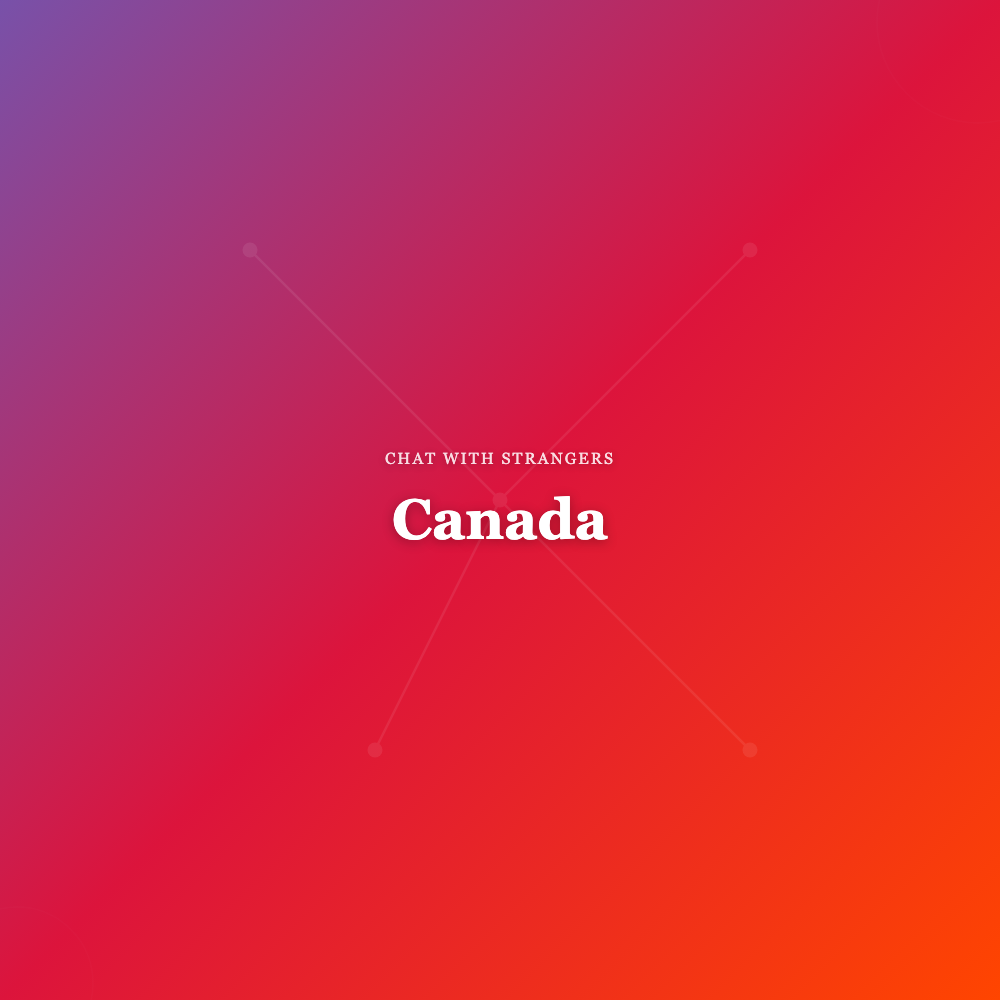 Illustration of a friendly young woman chatting online in Canada