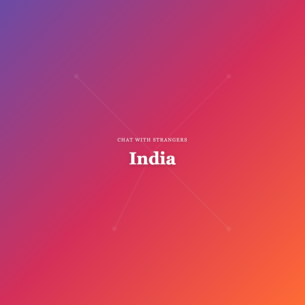 Illustration of a friendly young woman using an Indian chat app to talk to strangers
