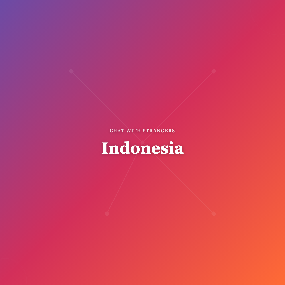 Illustration of a friendly young woman chatting online in Indonesia